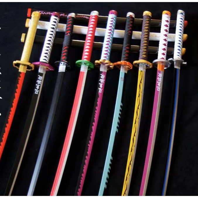 Đạo cụ Cosplay mô hình kiếm gỗ tất cả nhân vật hoạt hình katana zenitsu kimetsu no yaiba, zoro onepiece