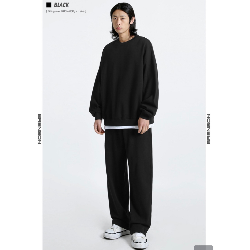 Quần dài ống suông Loose Fit Hàn Quốc brand Brenson_Black