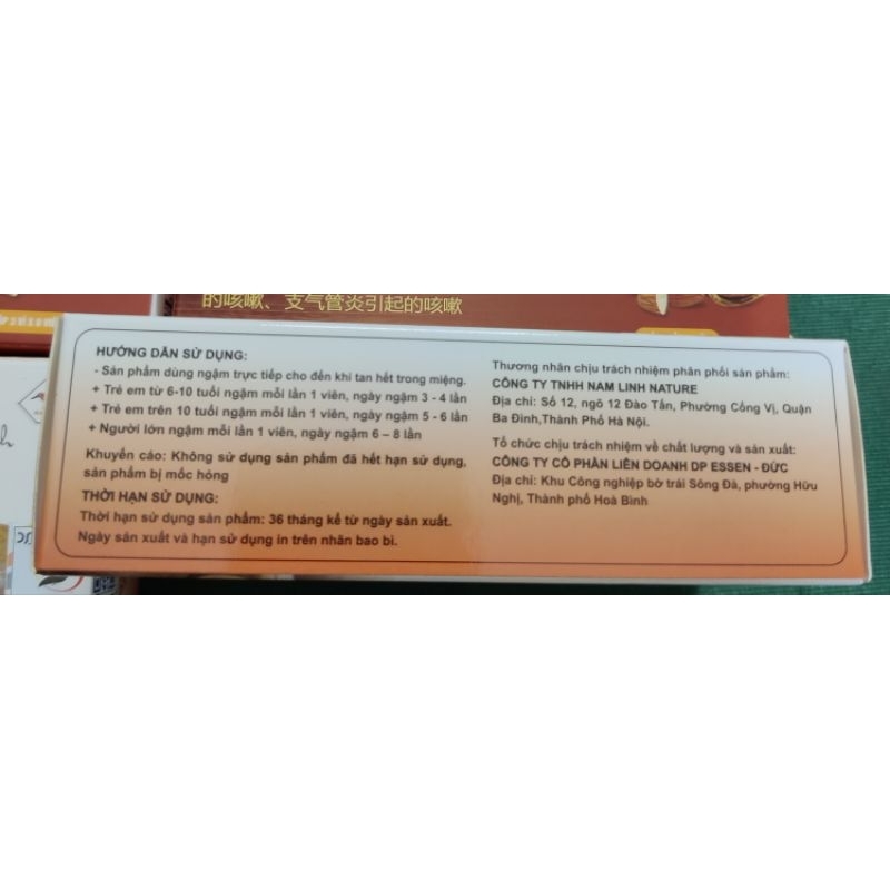 Viên ngậm Ích thanh la hán quả kha tử hỗ trợ ho