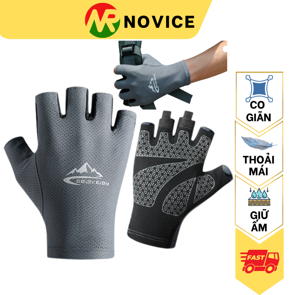 Găng Tay Chạy Bộ, Đạp Xe Thể Thao GOLOV.EJOY , Chống Trơn Trượt, Cầm Nắm Dễ Dàng Novice Running GTC-666