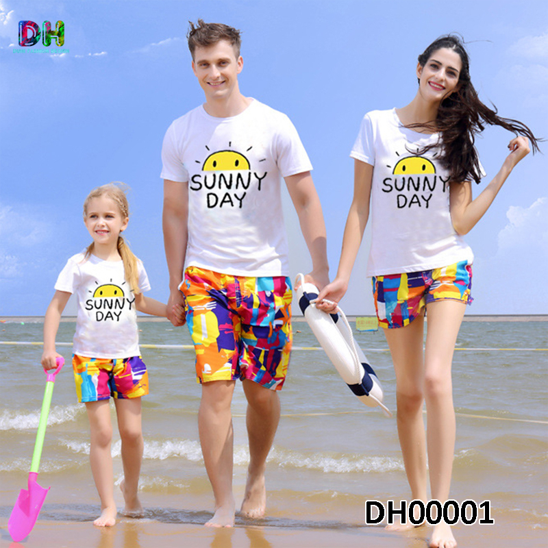 DH00001 - Áo thun gia đình (Sunny Day) - Trắng