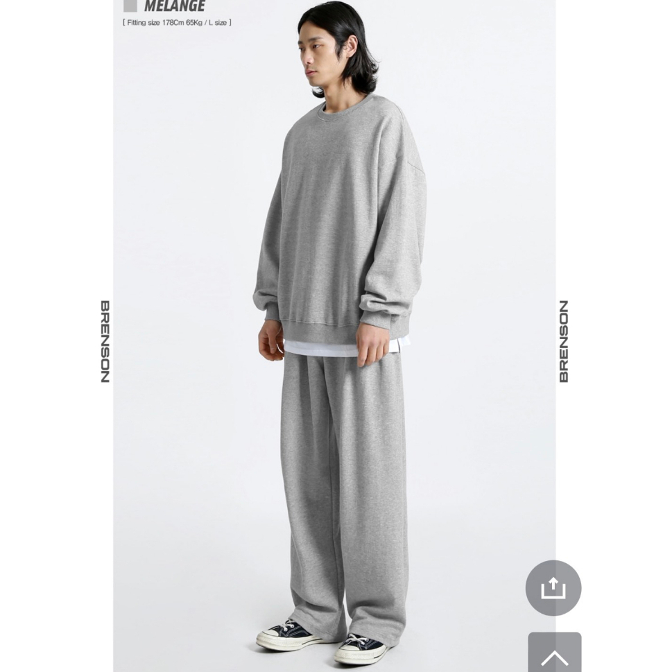 Quần dài ống suông Loose Fit Hàn Quốc brand Brenson_Black