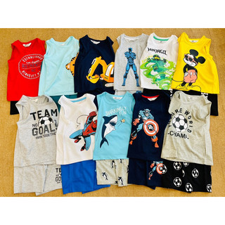 Bộ 3 lỗ cotton HM bé trai dư xịn made in Cambodia