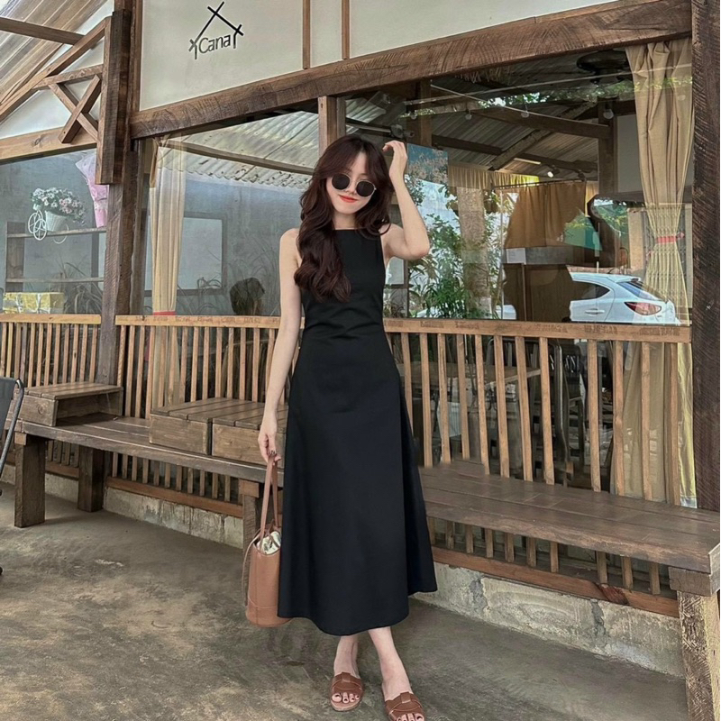 Đầm đen dáng dài - Chitchitstore
