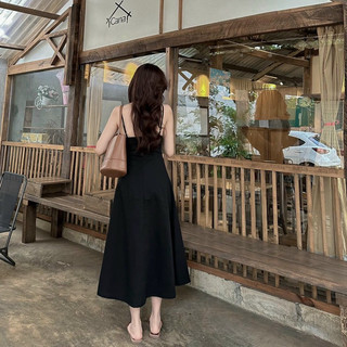 Đầm đen dáng dài - Chitchitstore