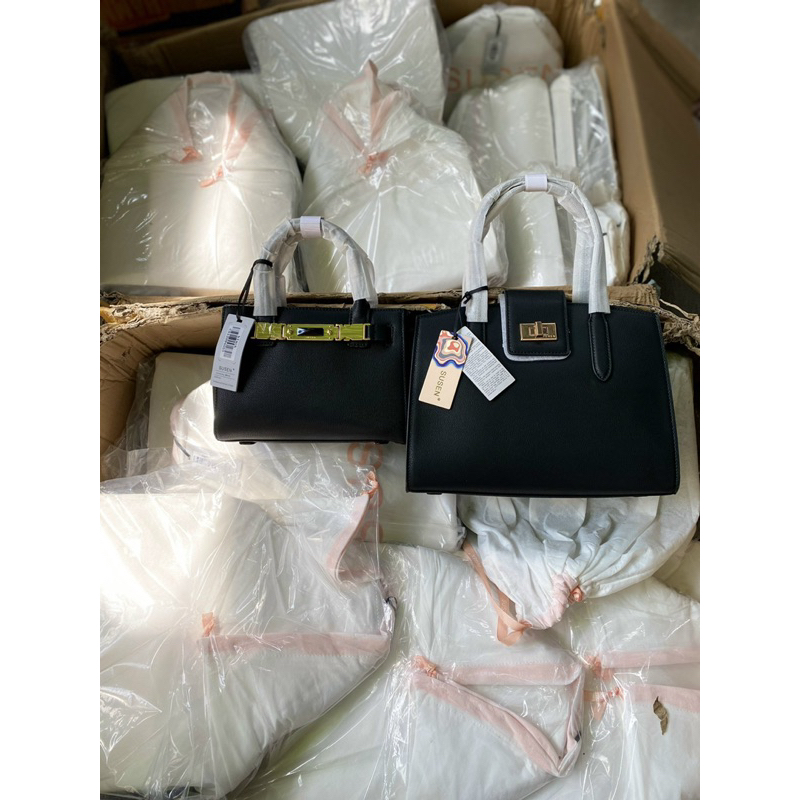 -Túi xách tay công sở  Suzen hand bag--tone đen classic sang trọng