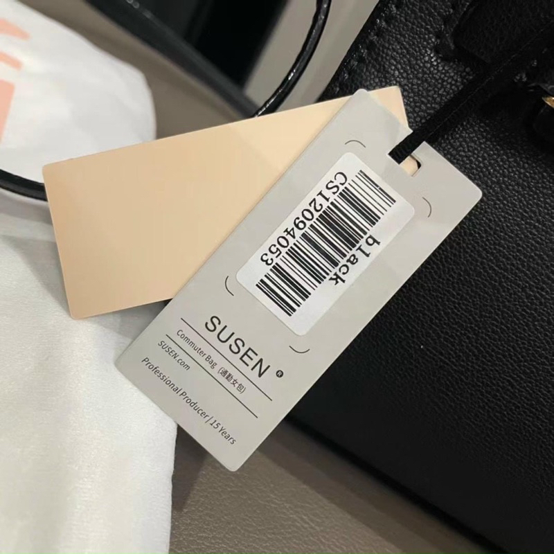 -Túi xách tay công sở  Suzen hand bag--tone đen classic sang trọng