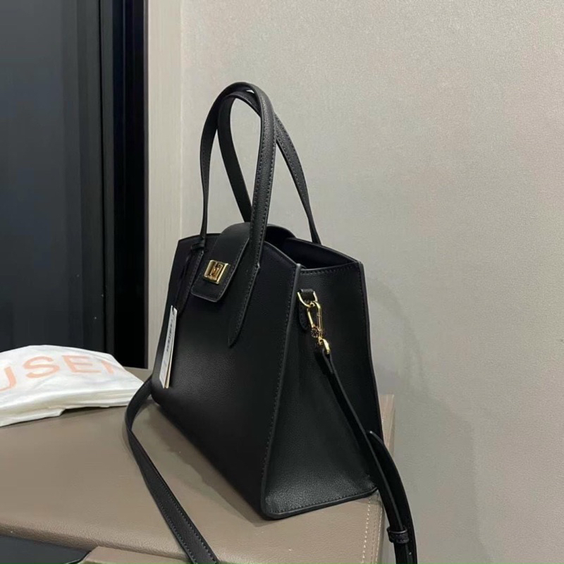 -Túi xách tay công sở  Suzen hand bag--tone đen classic sang trọng