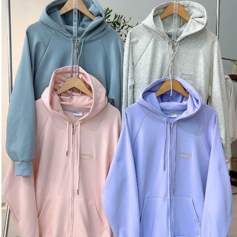 Hoodie zip chữ HU-STUDIO - vải chân cua ảnh thật (100%) shop tự chụp