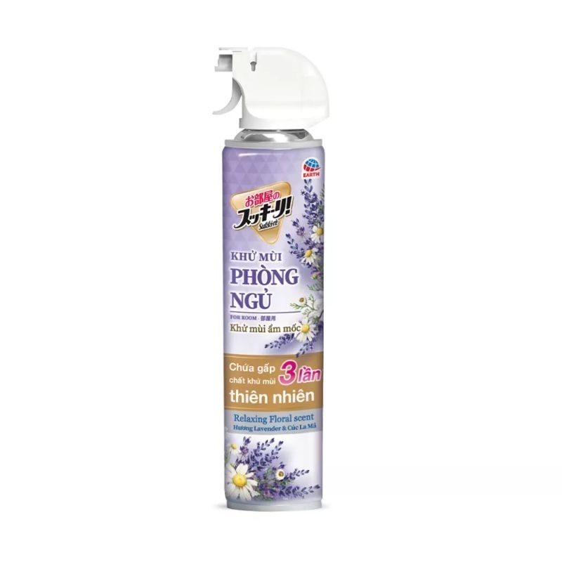 Xịt Phòng Khử Mùi Thuốc Lá / Toilet / Phòng Ngủ Sukki-ri Bedroom Nhật Bản 320ml