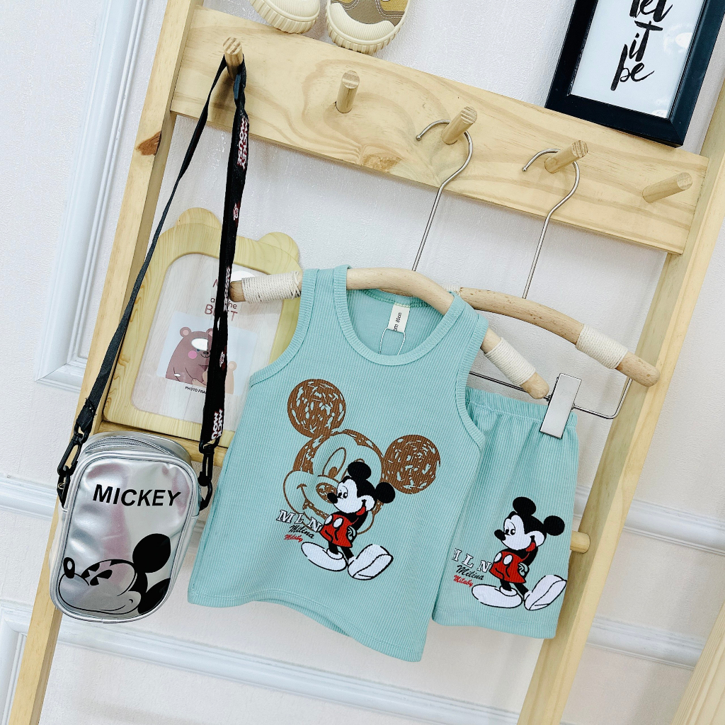 Bộ ba lỗ bé trai , bộ ba lỗ bé gái chất len tăm từ sơ sinh đến 14kg - JKIDS