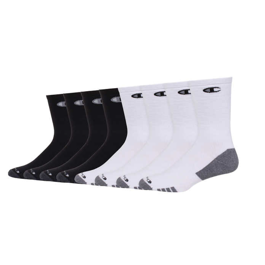 Vớ champion performance high crew socks_Black and White