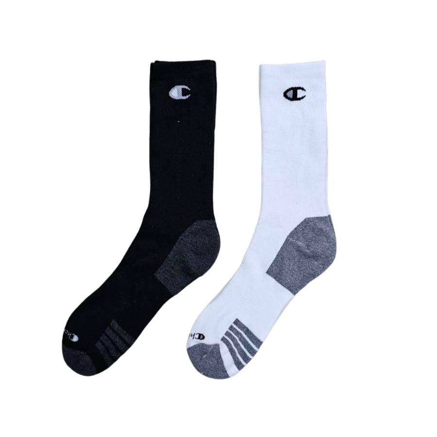 Vớ champion performance high crew socks_Black and White