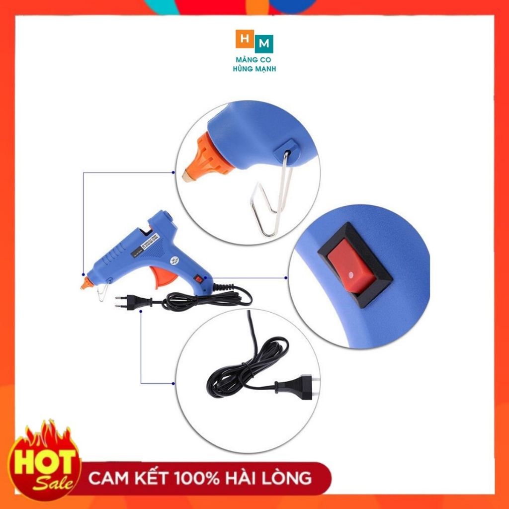 Súng Bắn Keo Nến TO 60W ,Súng bắn keo SiliconVà 10 Cây Keo nến