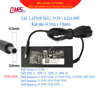 Sạc laptop dell 19.5v-4.62a 90w