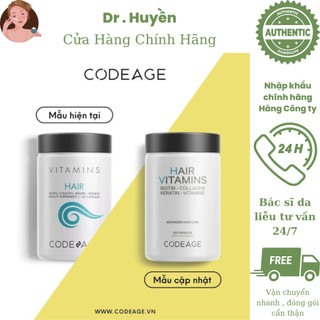 Viên uống hỗ trợ mọc tóc hair vitamin codeage 120 viên hỗ trợ mọc tóc giảm rụng tóc