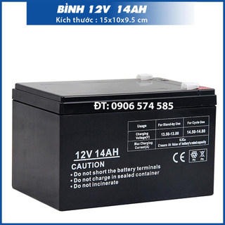 Bình ắc quy khô 12V - 14A  cho  loa kéo xe đạp điện