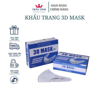 Hộp 50c khẩu trang 3D Mask chính hãng màu trắng hàng dầy