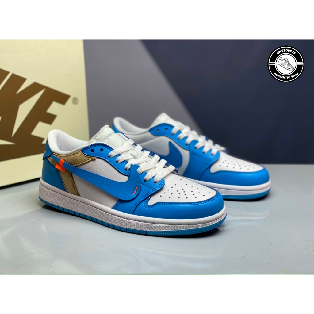 Giày Thể Thao Lebron James x Nike Jordan 1 Low University Blue (Chính Hãng-Fullbox)