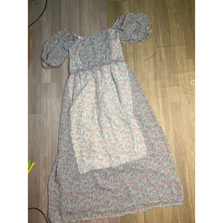 2hand đầm hoa xanh tay phồng size s và M vừa 192