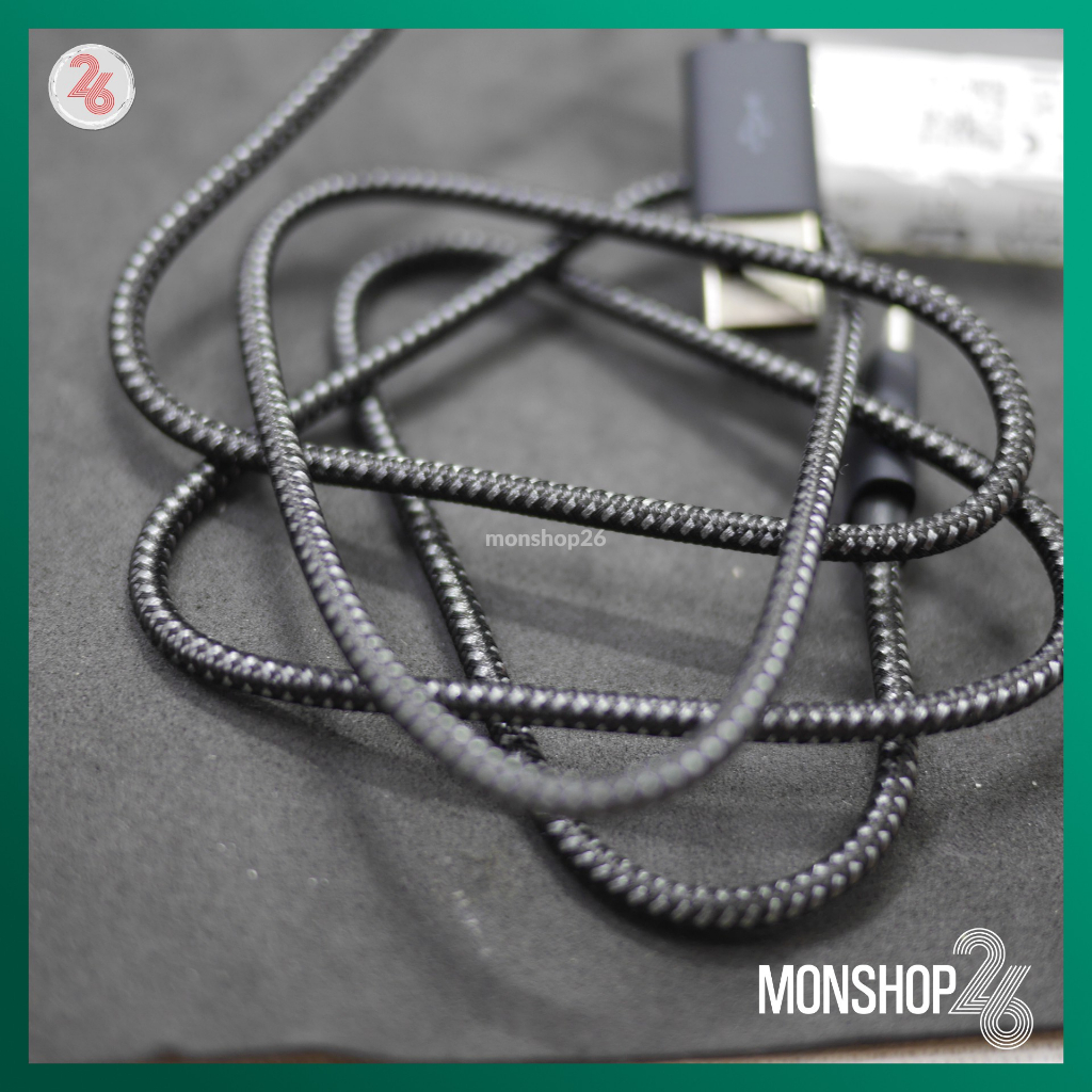 🔌 Cáp sạc USB A sang USB C  Motorola bọc dù dài 1M - Chính hãng 🔌