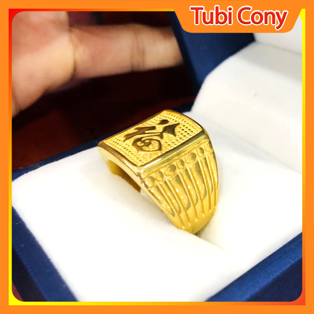 Nhẫn Nam Chữ Phước ( Phúc ) - Như Vàng Thật - Mang đi chơi, đi tiệc đều đẹp - Tubi Cony
