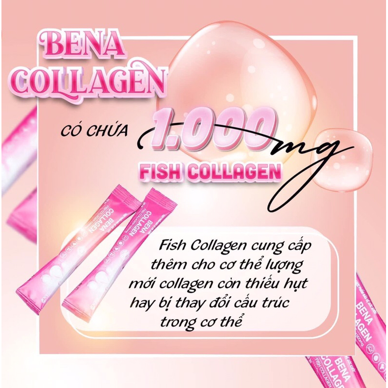 Hộp 15gói Bena collagen  - giúp chống lại quá trình lão hoá, giá da trắng- căng bóng
