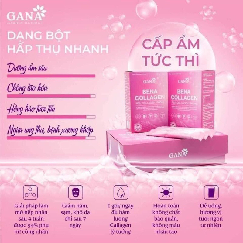 Hộp 15gói Bena collagen  - giúp chống lại quá trình lão hoá, giá da trắng- căng bóng