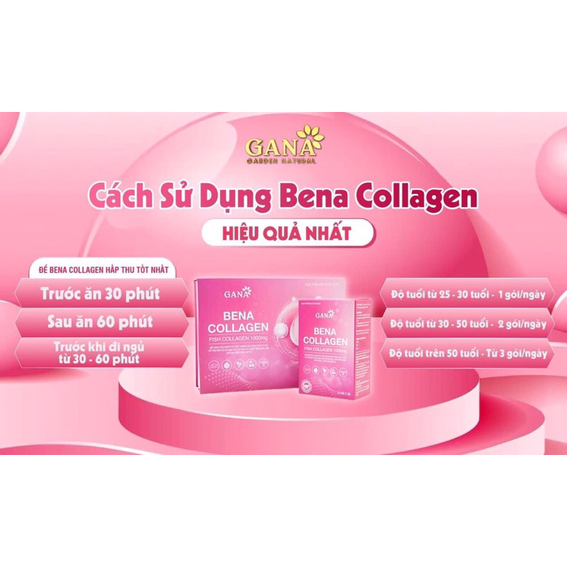 Hộp 15gói Bena collagen  - giúp chống lại quá trình lão hoá, giá da trắng- căng bóng