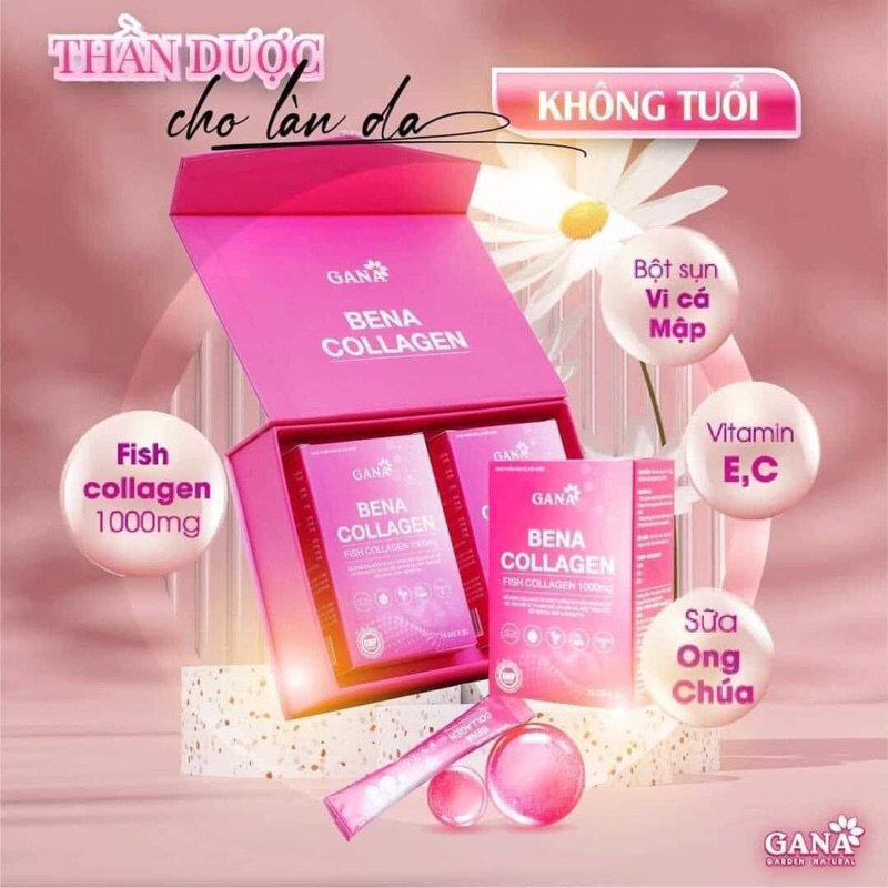Hộp 15gói Bena collagen  - giúp chống lại quá trình lão hoá, giá da trắng- căng bóng