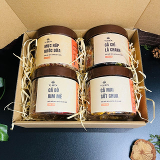 Combo Quà Tặng 4 Hủ Mực Hải Sản Ăn Liền VỊ Biển Miền Trung Thương Hiệu Mang Niềm Tin Cho Bạn