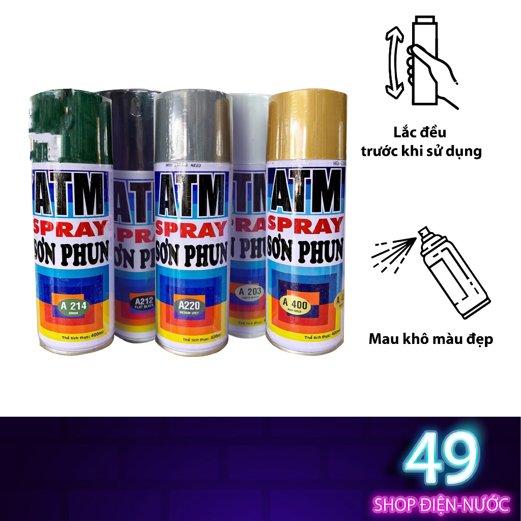 SƠN XỊT ATM NHIỀU MÀU