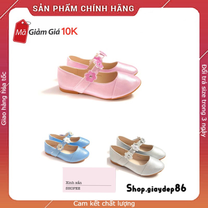 Giày Búp Bê Bé Gái Biti.s ❤️FREE SHIP❤️ DBB008388- HONG-XANH-BAC (Size 28-33)