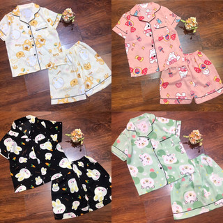 Bộ pijama đùi cho bé gái,bé trai lụa mango