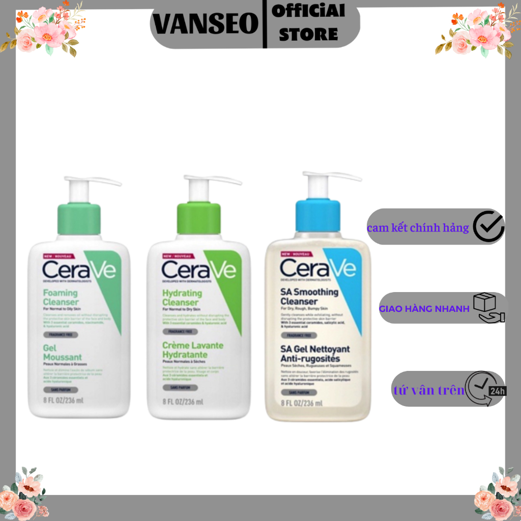 Sữa Rửa Mặt Dịu Nhẹ Cerave Foaming Facial Cleanser ( Da Dầu 236Ml )