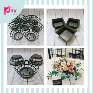 Giỏ Nhựa Khay Nhựa Cắm Hoa Để Bàn Tiệc Cưới Vuông/Tròn - Phụ kiện hoa PinkShop - PK2057