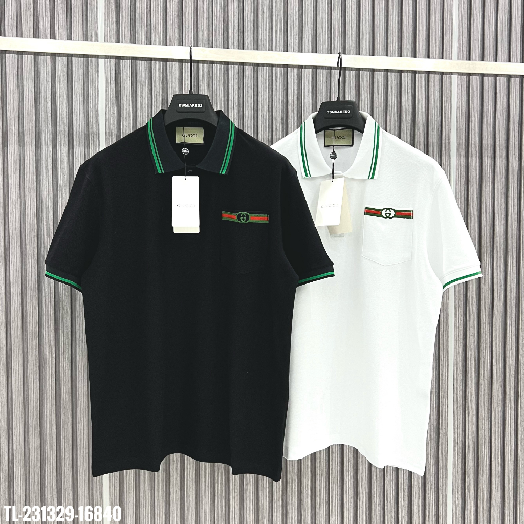 🔥Hot🔥Áo polo Gucci phối túi thiết kế hot trend Nam nữ New 2023