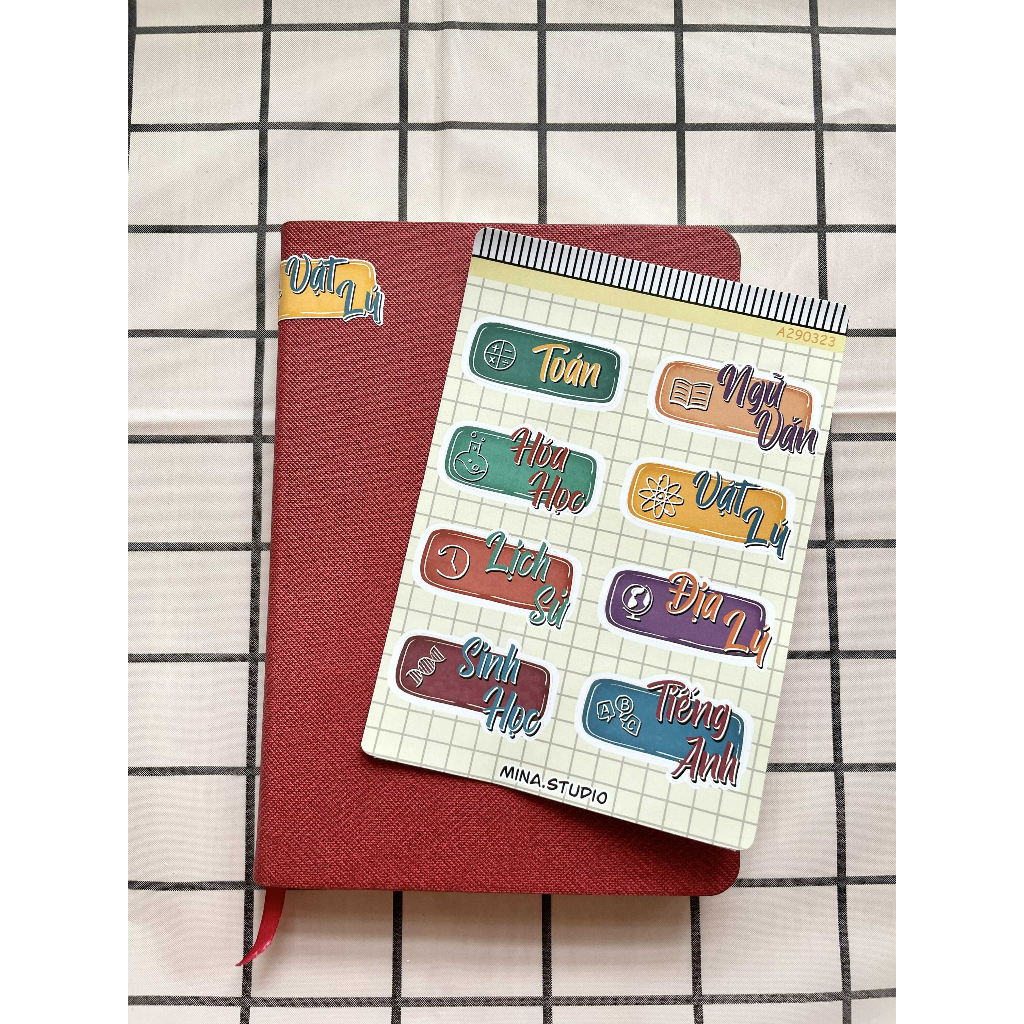 Sticker Tên Môn Học - Mina.studio