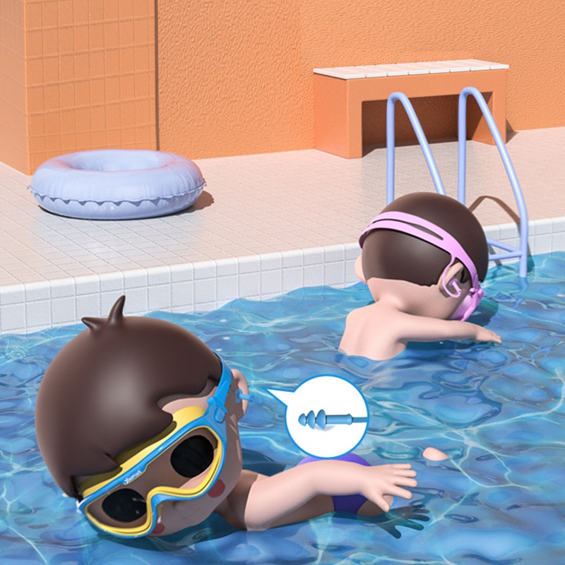 Combo kính bơi và mũ bơi trẻ em nhãn hiệu Youyou dùng cho cả bé trai và bé gái KB-008i