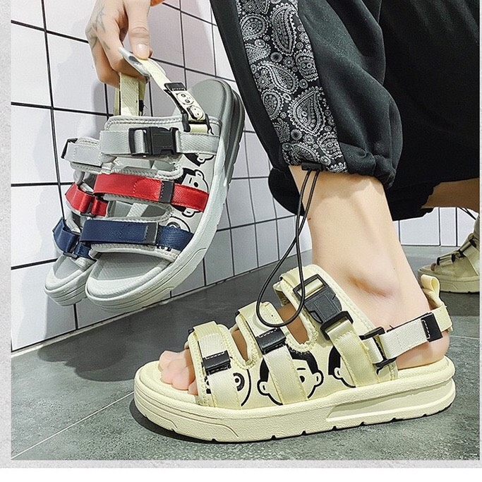 Dép sandal quai hậu nam 3 quai phối màu tinh tế đế êm chân phong cách trẻ trung mới lạ
