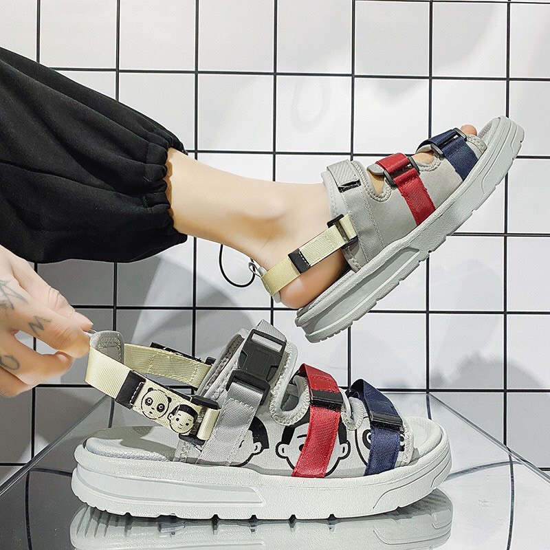 Dép sandal quai hậu nam 3 quai phối màu tinh tế đế êm chân phong cách trẻ trung mới lạ