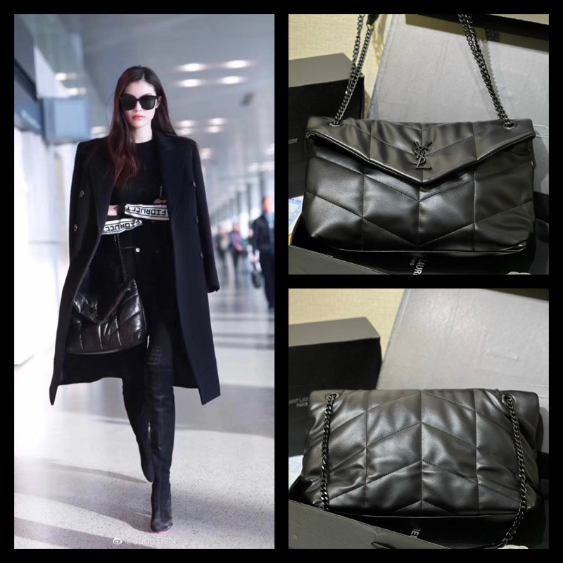 ✅Túi YS.Laurent Nhăn mềm - Size 29*32cm - Da cừu cán [Fullbox]
