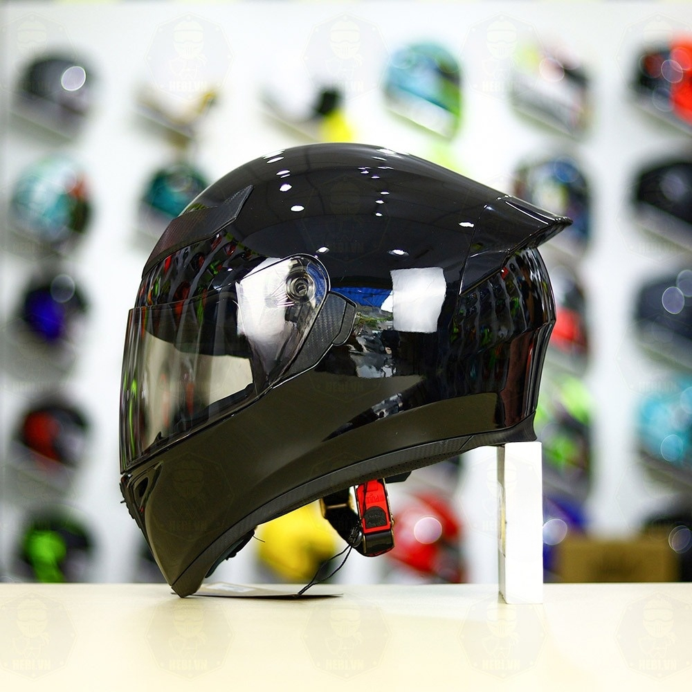 Mũ bảo hiểm fullface đen bóng thương hiệu Royal M138B - Hàng chính hãng