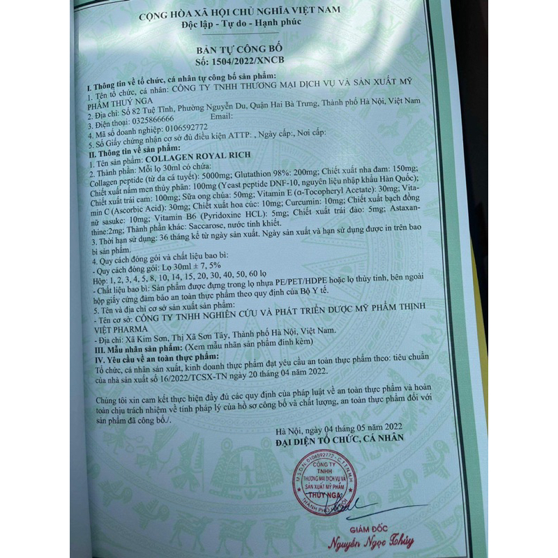 10 Lọ - Collagen hemia da căng bóng, trẻ hoá làn da