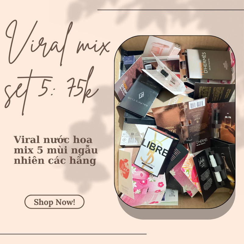 Combo 5 viral nước hoa mix