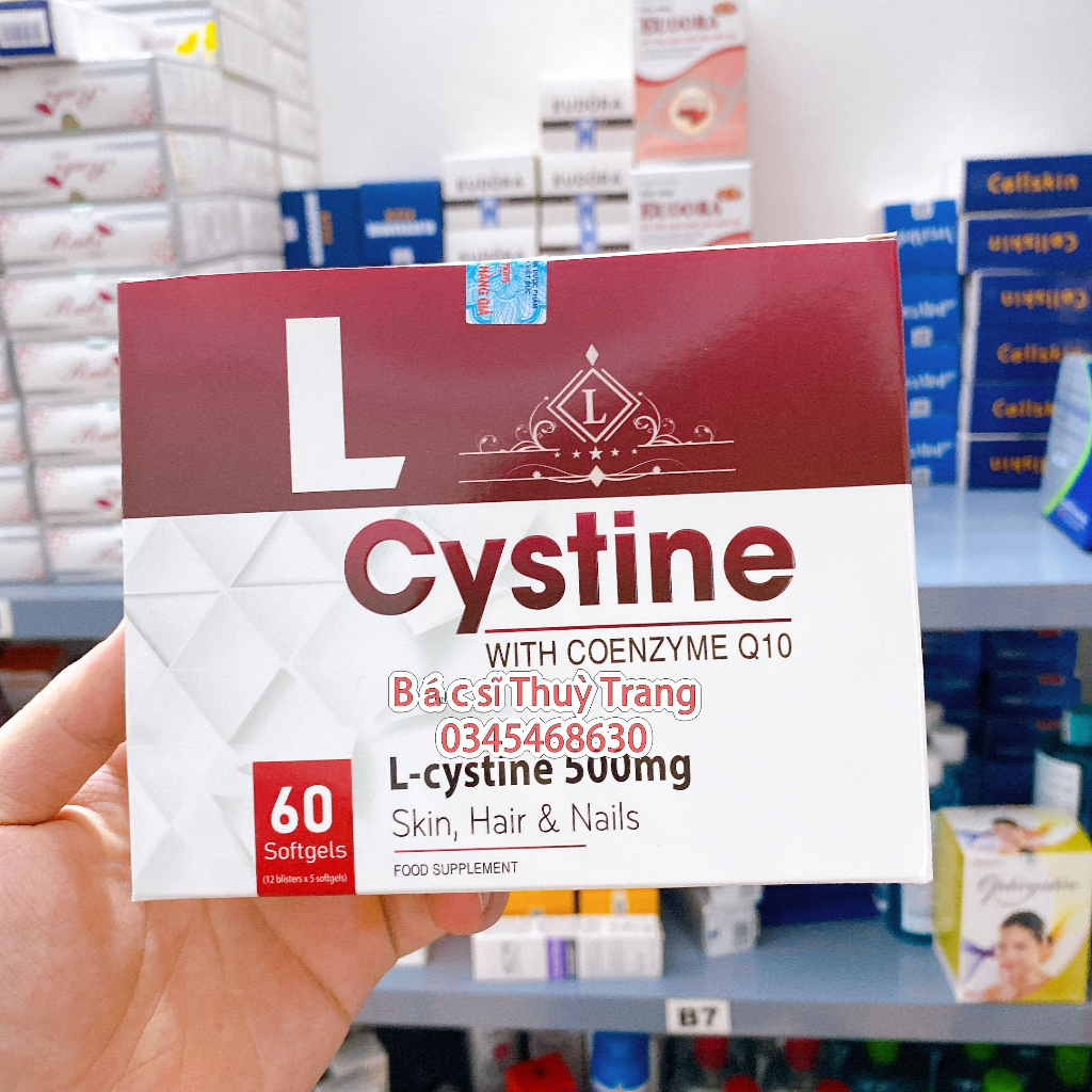 Viên uống bổ sung dưỡng chất cho da, tóc, móng hạn chế lão hoá L-Cystine With Coenzyme Q10 - hộp 60 viên