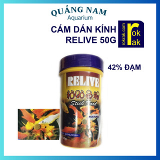 Thức ăn dính bể cá, thức ăn dán bể cá cảnh Relive 50g