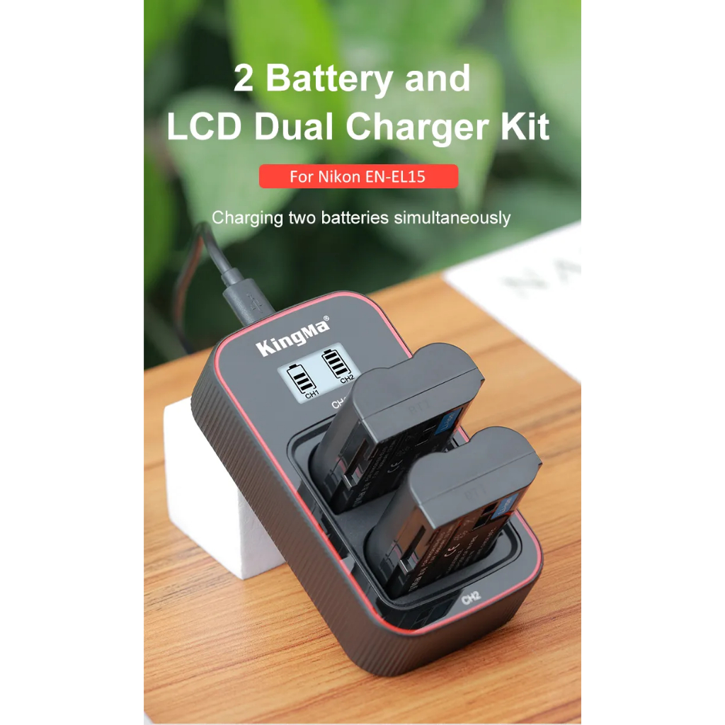 Nikon EN-EL15C DLC 2400mAh | Pin máy ảnh NIKON Z5 Z6 Z7 Z7ii Z6ii V1 D500 D600 D800 D7000 Kingma nikon el15 el15a el15c