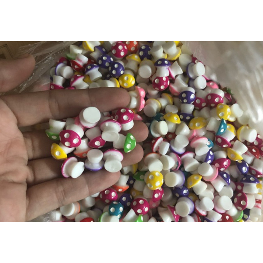 Nấm mini - Phụ kiện trang trí tiểu cảnh, sen đá, xương rồng, DIY, Terrarium, Miniature, bể cá