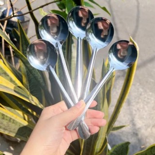 Combo 5 muỗng inox ăn cơm dài , muỗng ăn phở , muỗng inox ăn súp dài , muỗng inox